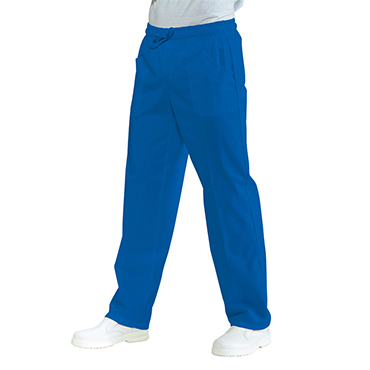 PANTALONE C/ELAST.BLU CINA 65%POL 35%COT